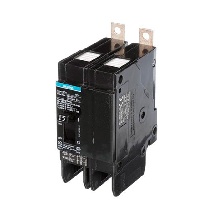 PASTILLA INTERRUPTOR SIEMENS BQD 2X15-100A, 65kA/240V, 14kA/480V, 10kA/600V