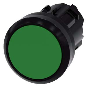 BOTON PULSADOR VERDE 22MM PLASTICO